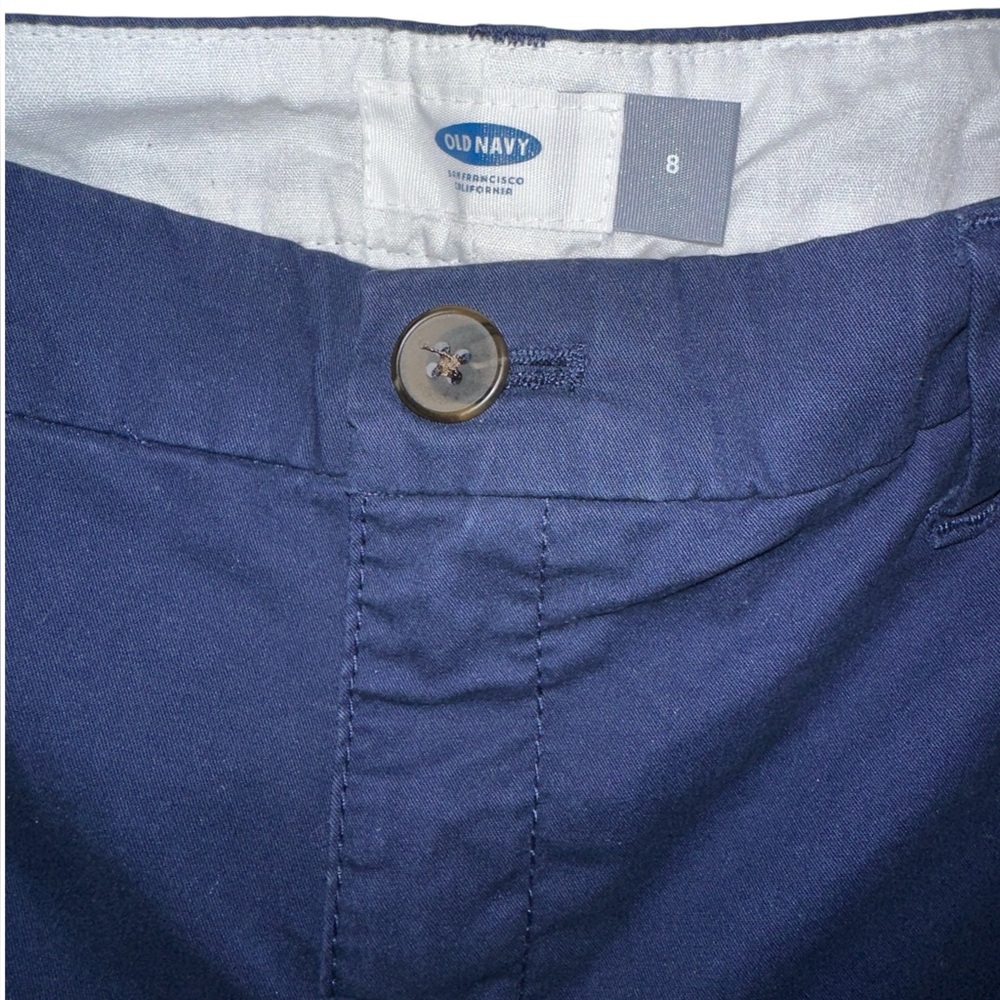 Old Navy Dark Blue Flat Front‎ Shorts size 8 EUC - Picture 2 of 4